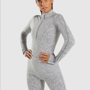 Gymshark Fleur Texture 1/2 Zip Pullover